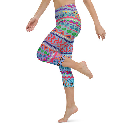 Bold and Bright Yoga Capri Leggings