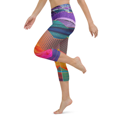 Chevron Yoga Capri Leggings