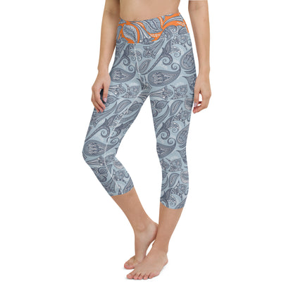 Paisley Yoga Capri Leggings