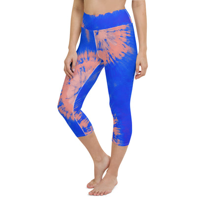 Tie Dye Yoga Capri Leggings