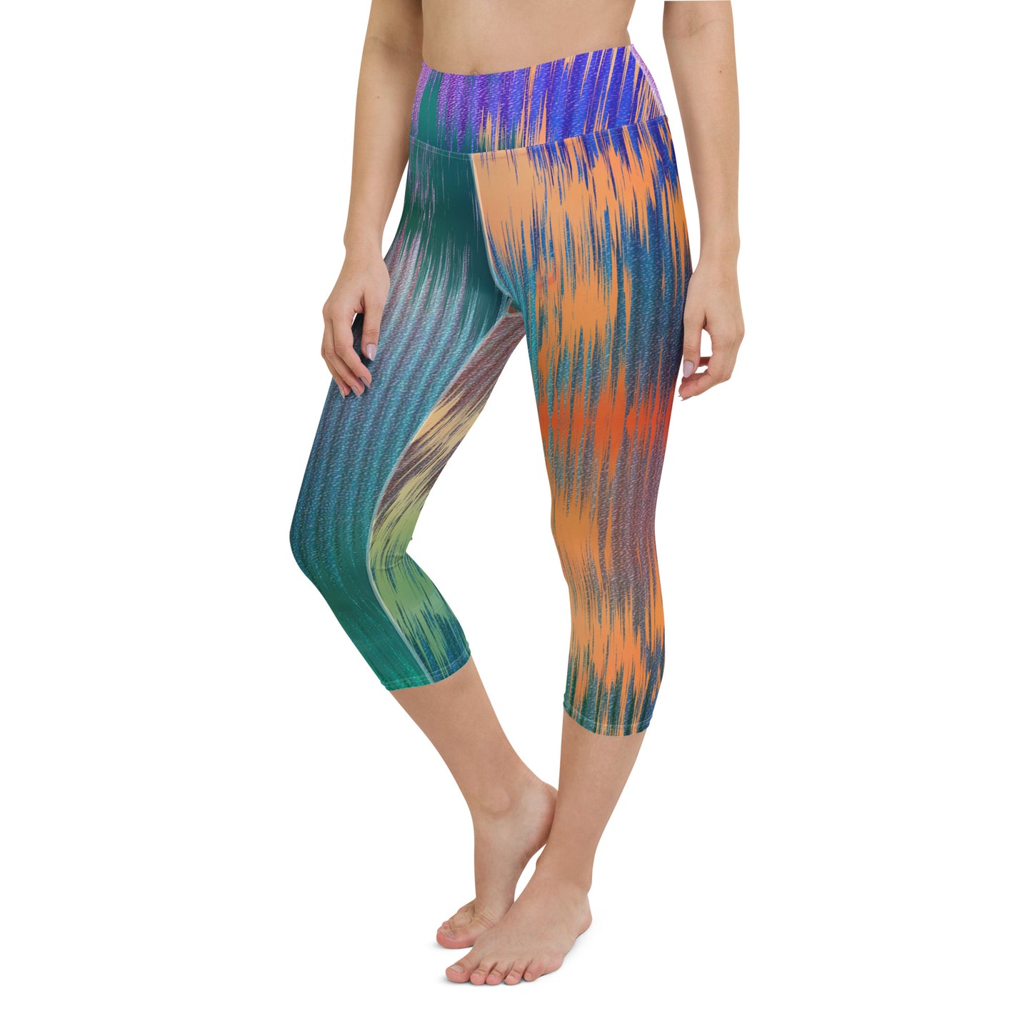 Abstract Sketch Yoga Capri Leggings