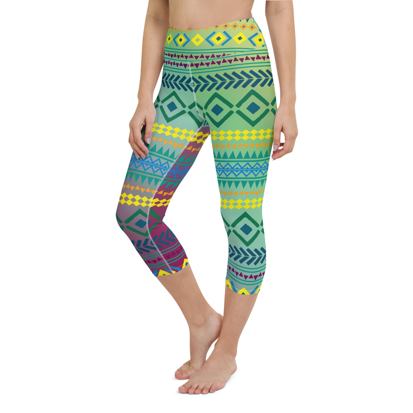 Repeat Tribal Yoga Capri Leggings