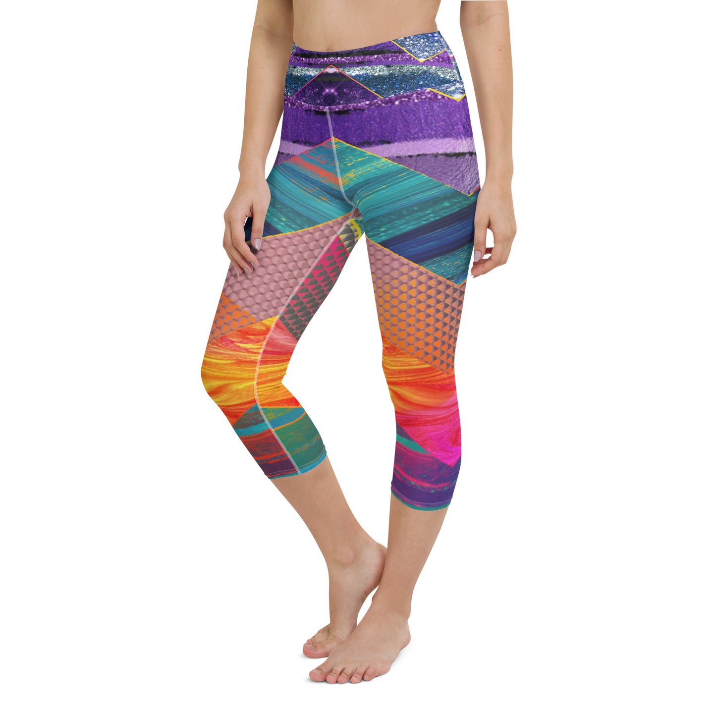 Chevron Yoga Capri Leggings