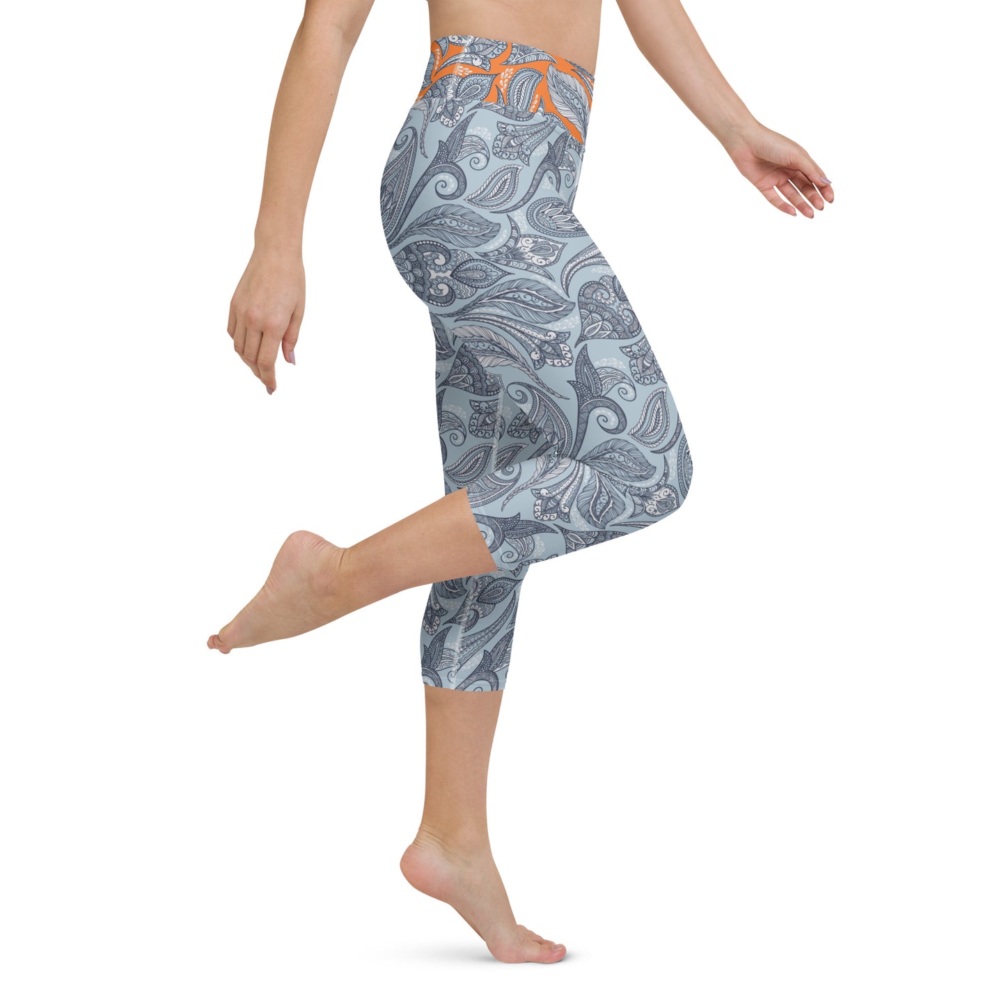 Paisley Yoga Capri Leggings