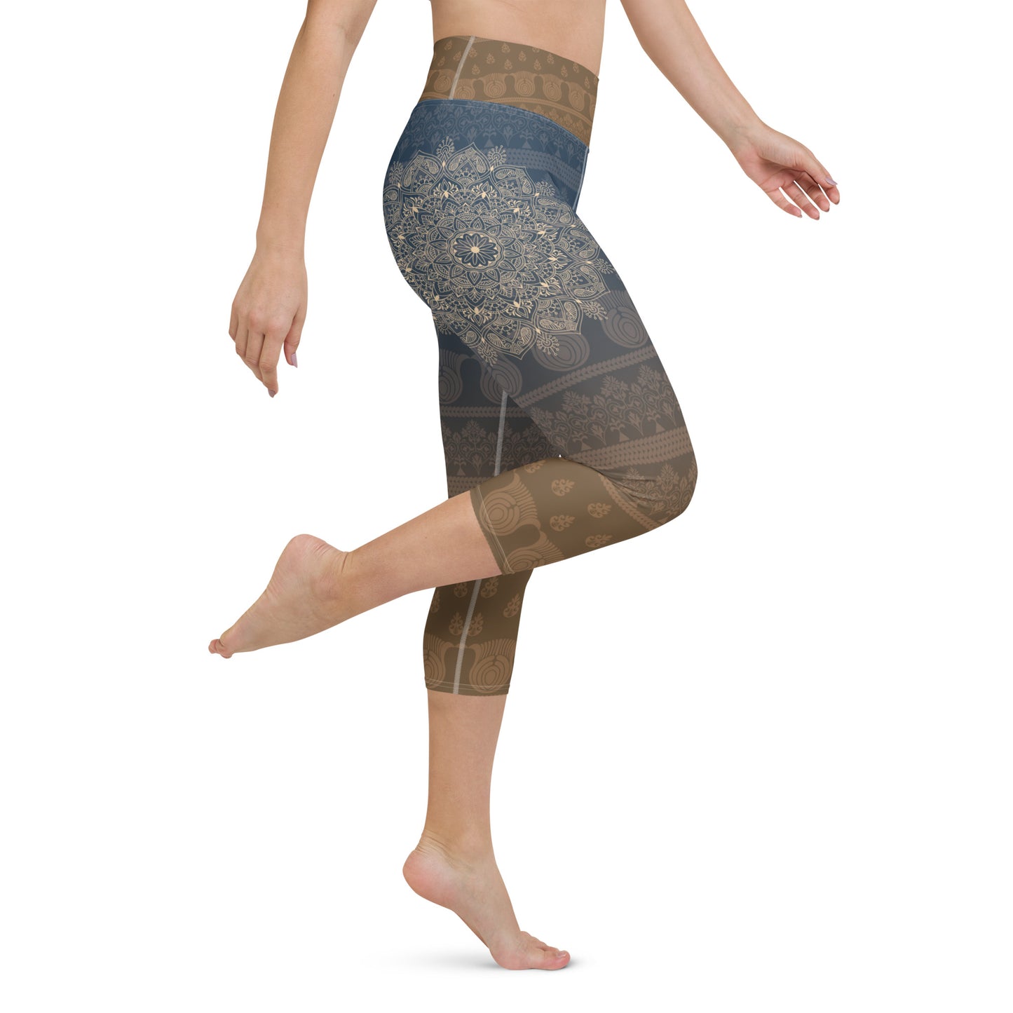 Ombre Mandala Yoga Capri Leggings