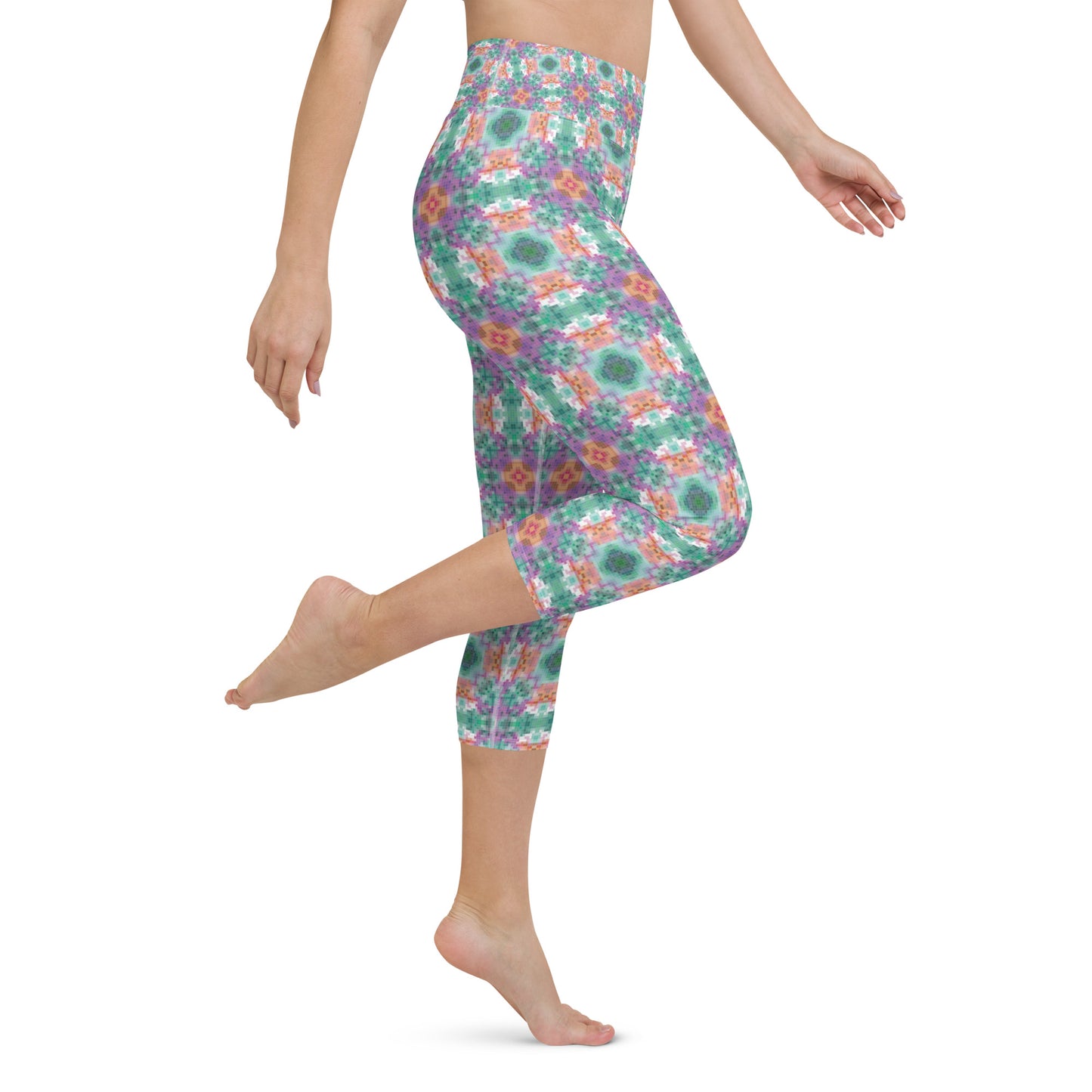 Stained Glass Yoga Capri Leggings