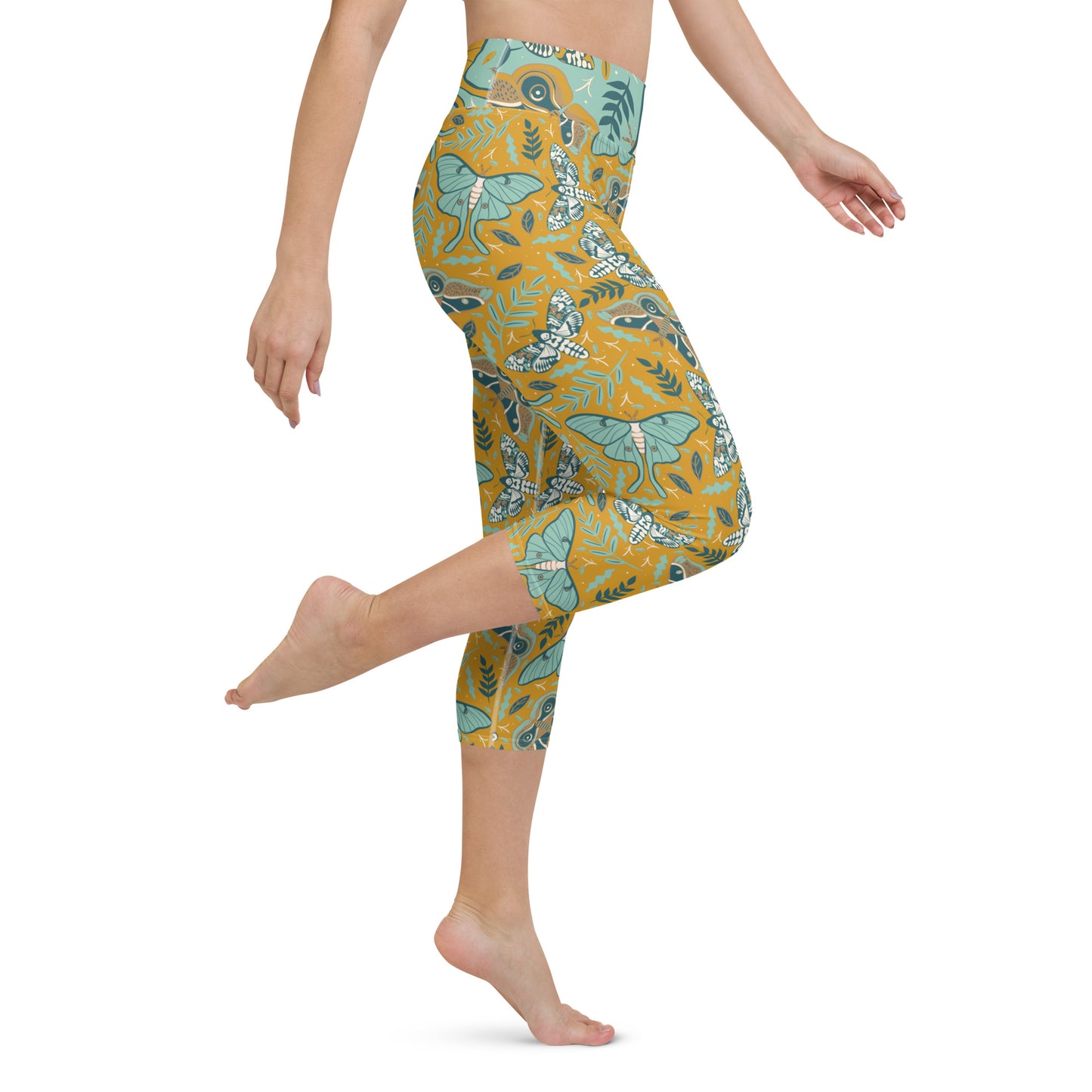 Garden Moth Yoga Capri Leggings