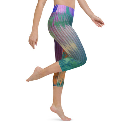 Abstract Sketch Yoga Capri Leggings