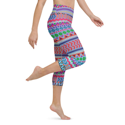 Bold and Bright Yoga Capri Leggings