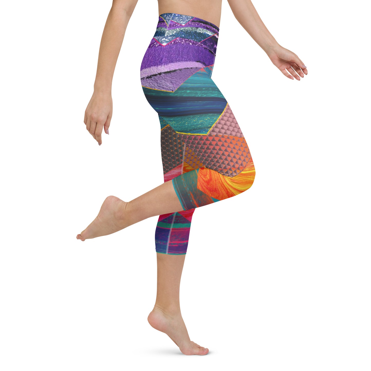 Chevron Yoga Capri Leggings