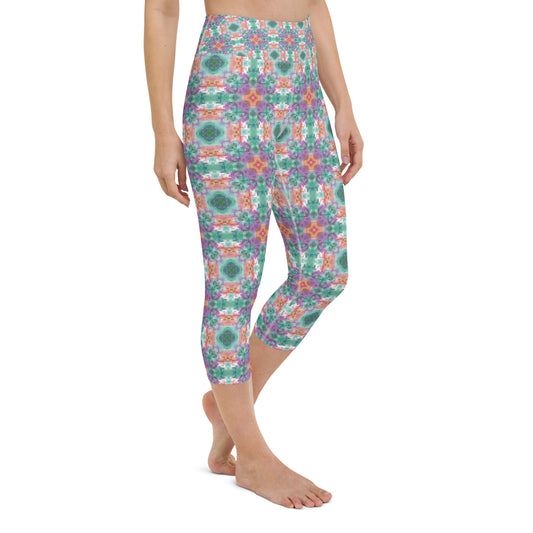 Stained Glass Yoga Capri Leggings