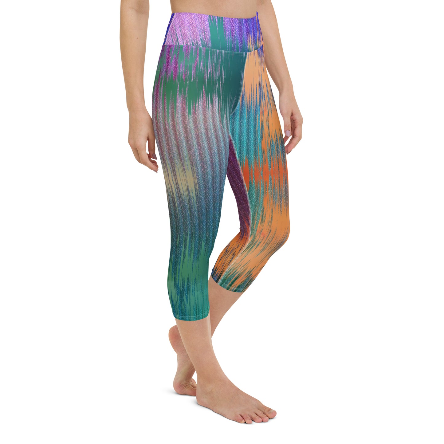 Abstract Sketch Yoga Capri Leggings