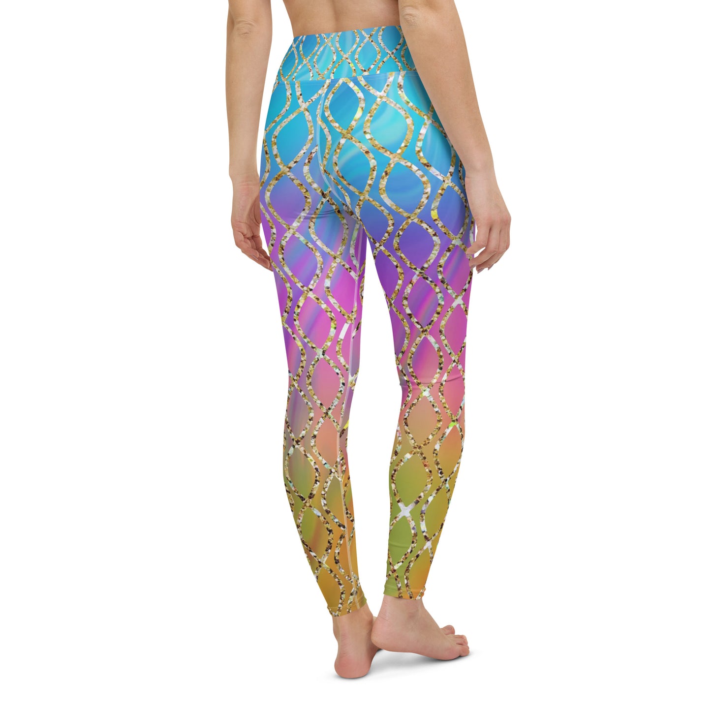 Metallic Scales Yoga Leggings