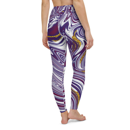 Metallic Marble Yoga Leggings