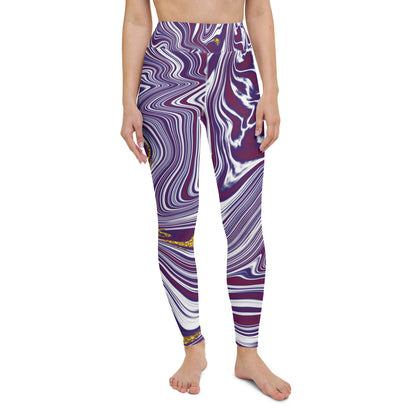 Metallic Marble Yoga Leggings