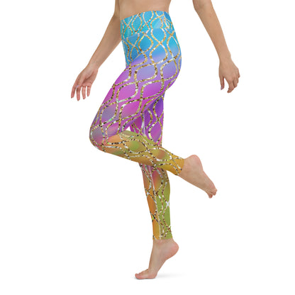 Metallic Scales Yoga Leggings