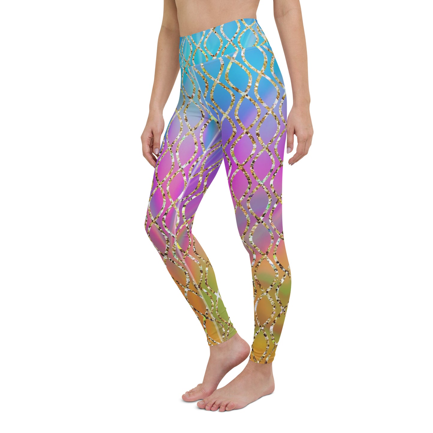 Metallic Scales Yoga Leggings