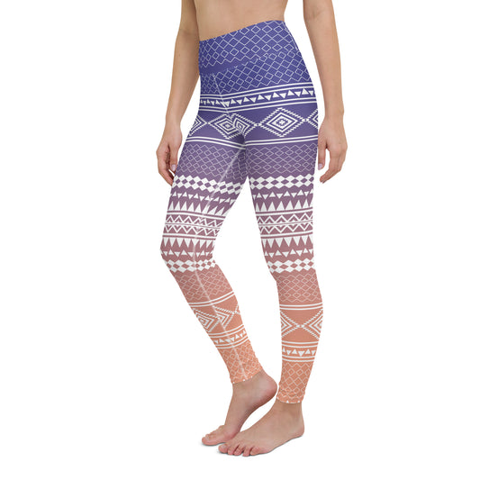 Sunset Tribal Yoga Leggings