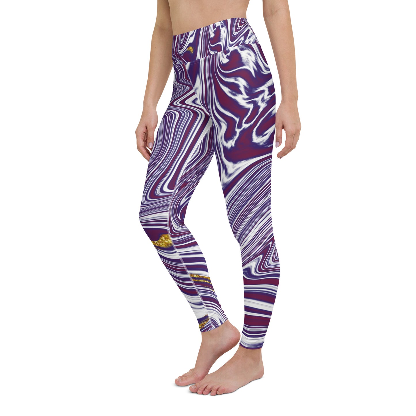 Metallic Marble Yoga Leggings