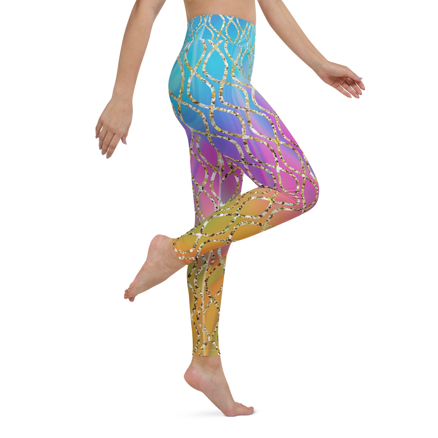 Metallic Scales Yoga Leggings