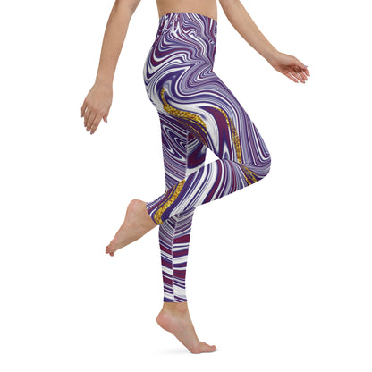 Metallic Marble Yoga Leggings