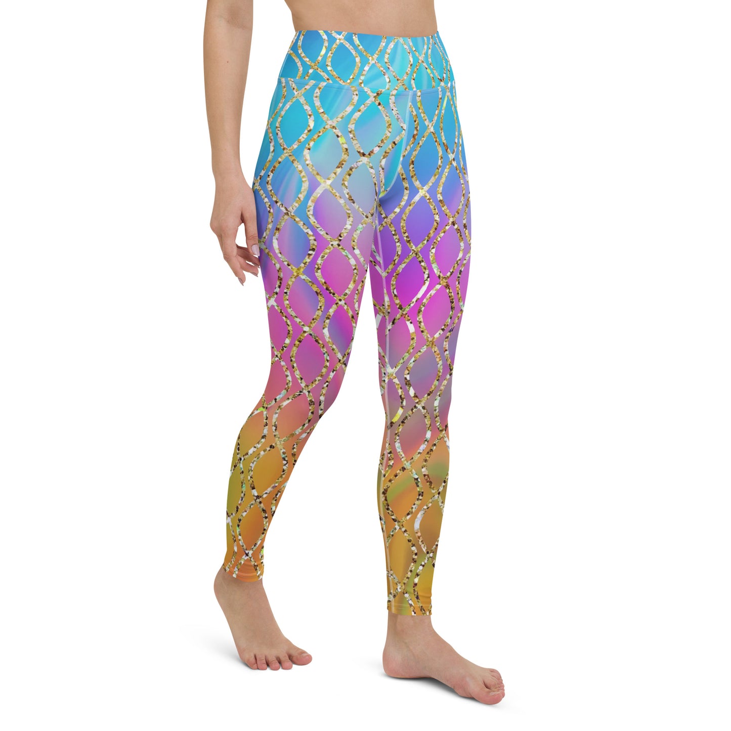 Metallic Scales Yoga Leggings