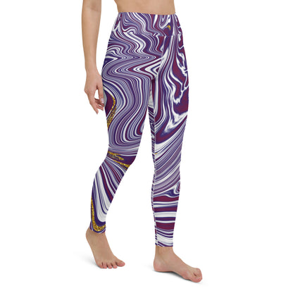 Metallic Marble Yoga Leggings