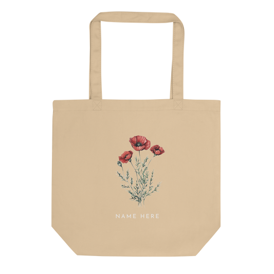 Customizable Birthday Month Flower ECO-Tote - Oyster